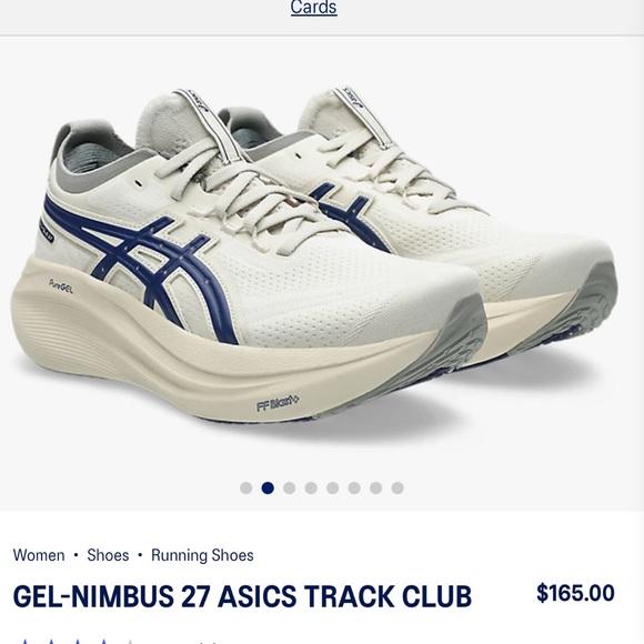 ASICS White and Blue Running Shoes - Picture 2 of 2